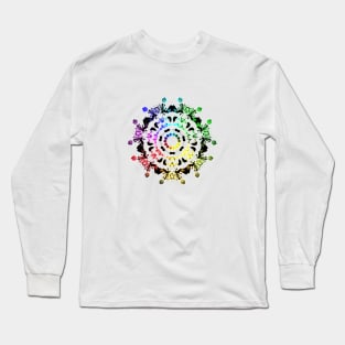 Colorful Mountains Mandala Long Sleeve T-Shirt